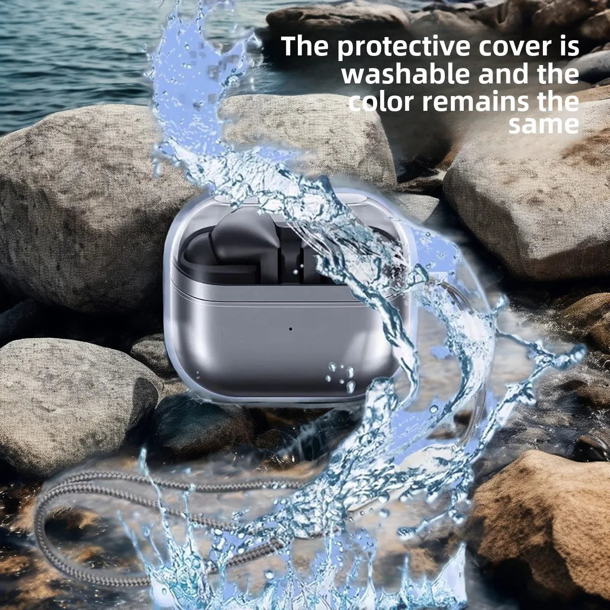 Átlátszó fülhallgató tok Samsung Galaxy Buds 3 Pro tokokhoz, puha szilikon, átlátszó fejhallgató tok Samsung Galaxy Buds 3Pro-hoz