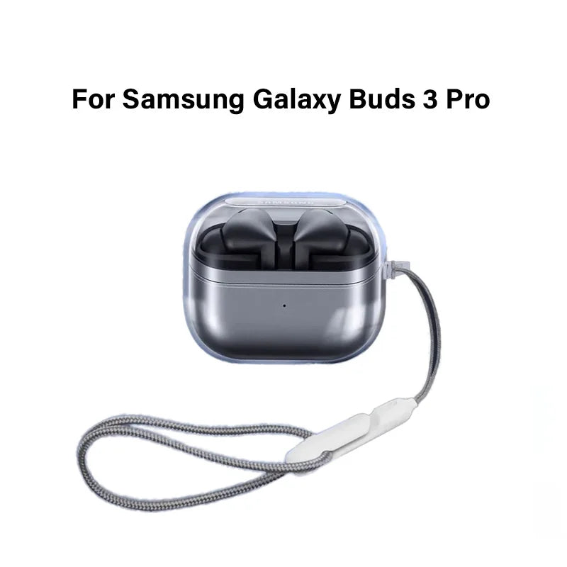 Átlátszó fülhallgató tok Samsung Galaxy Buds 3 Pro tokokhoz, puha szilikon, átlátszó fejhallgató tok Samsung Galaxy Buds 3Pro-hoz