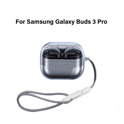 Átlátszó fülhallgató tok Samsung Galaxy Buds 3 Pro tokokhoz, puha szilikon, átlátszó fejhallgató tok Samsung Galaxy Buds 3Pro-hoz