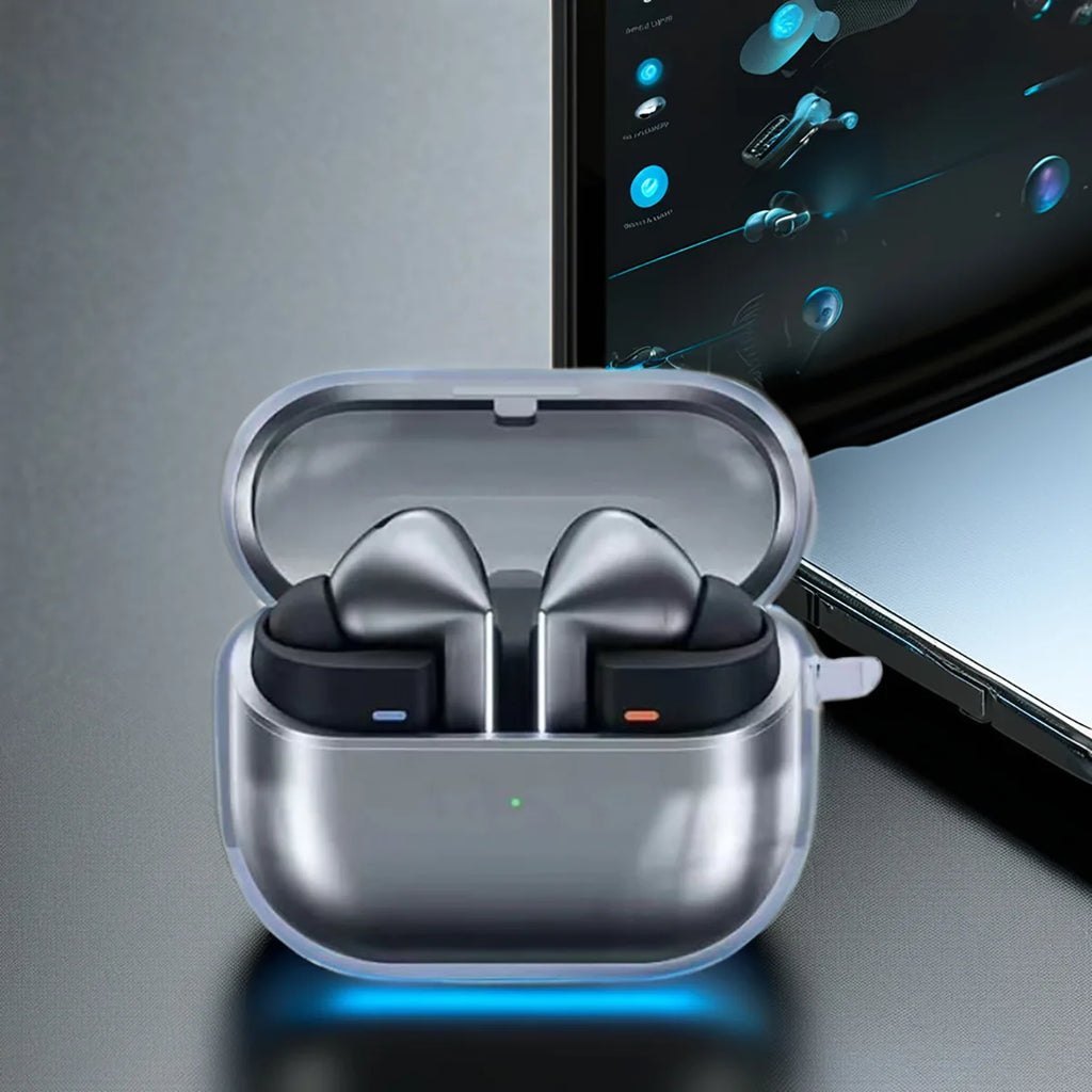 Átlátszó fülhallgató tok Samsung Galaxy Buds 3 Pro tokokhoz, puha szilikon, átlátszó fejhallgató tok Samsung Galaxy Buds 3Pro-hoz