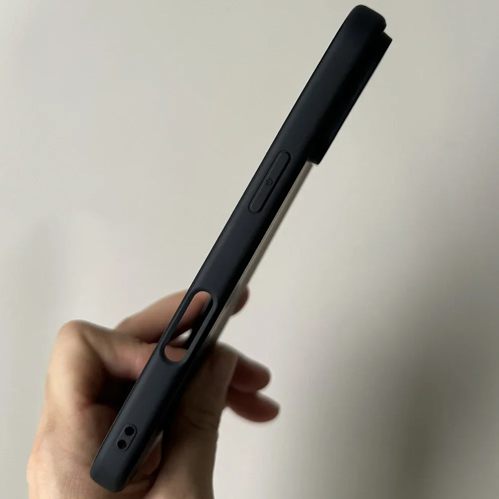 Luxus teljes fekete szilikon matt telefontok iPhonra