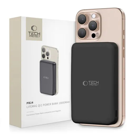 Tech-protect Pb24 Lifemag Qi2 Magsafe Powerbank 10000mah Fekete